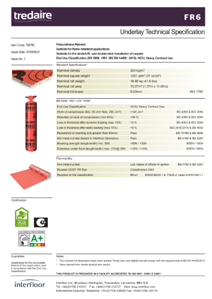 FR6 HD Specification