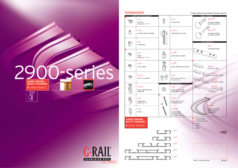 G-Rail hand drawn multi channel - 2900 series