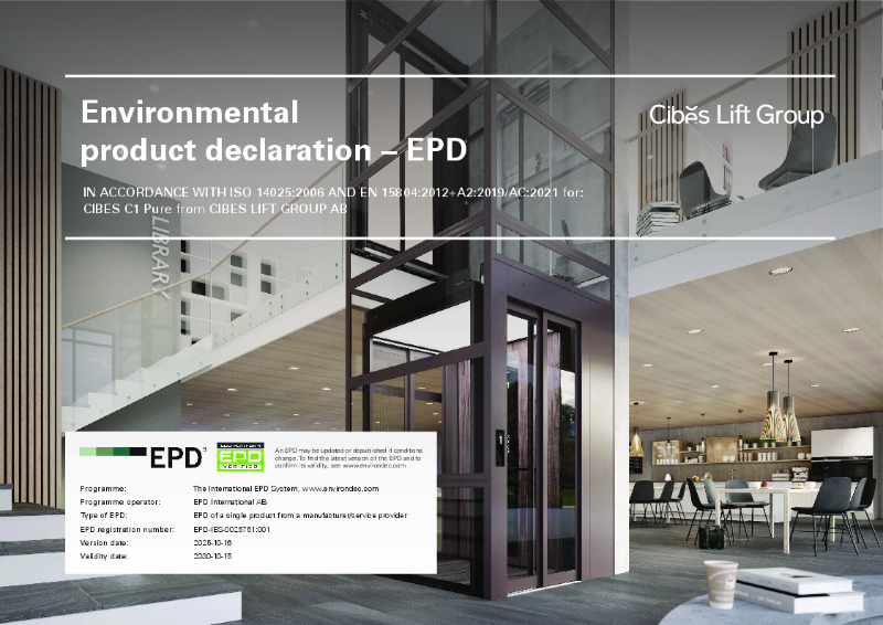 Cibes C1 Cabin Lift EPD