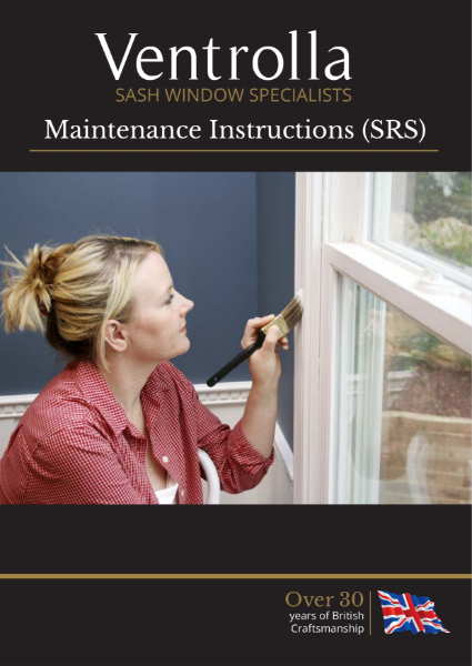 Ventrolla Technical Specification | Sash Window Maintenance Instructions | SRS