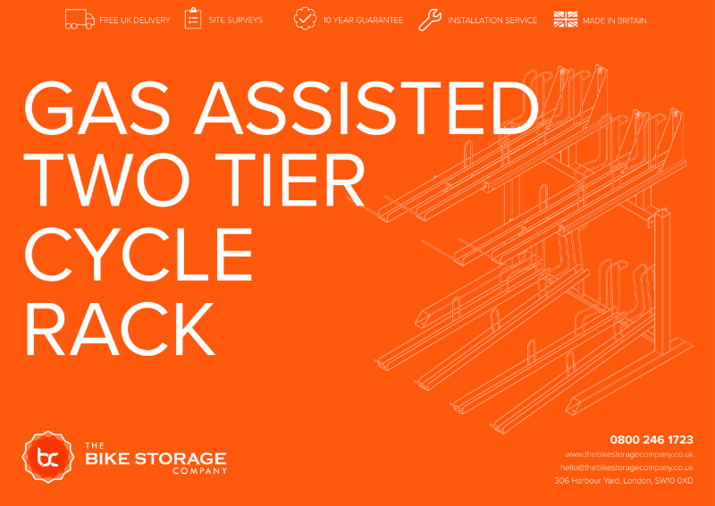 Gas Assisted Two Tier Cycle Rack Specification