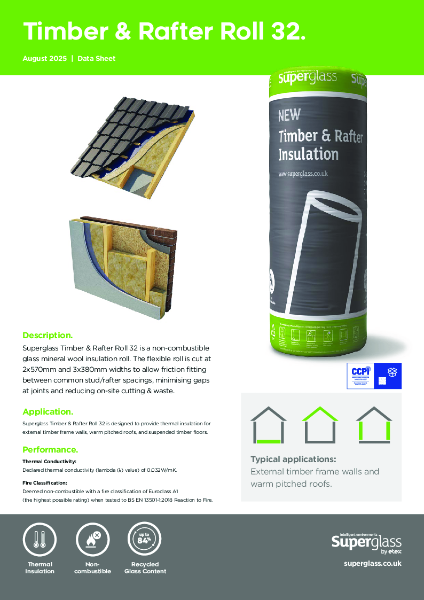 Superglass Timber & Rafter Roll 32 - Datasheet