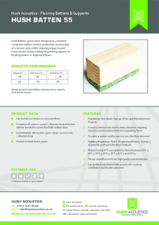 Hush Batten 55 Resilient Flooring Battens