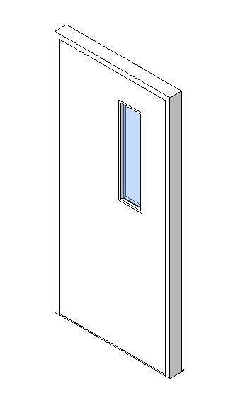 External Single Door, Vision Panel Style VP01
