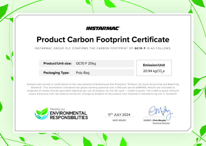 QC10 F Product Carbon Footprint Certificate