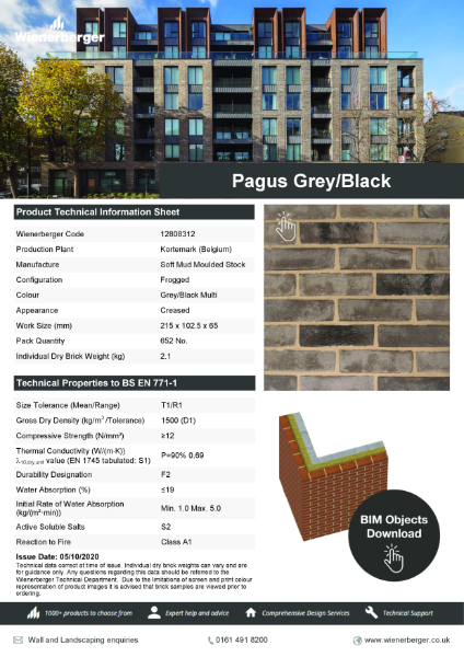 Pagus Grey Black Data Sheet