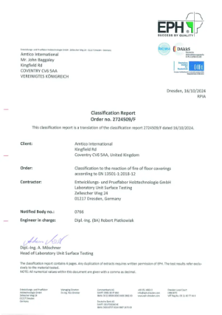 EPH Test Certificate