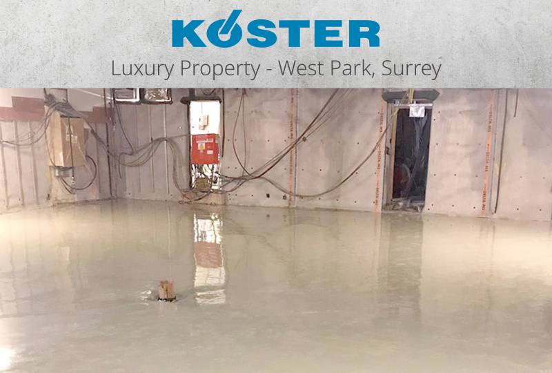 Vapour Control Epoxy flooring to luxury basement in Surrey