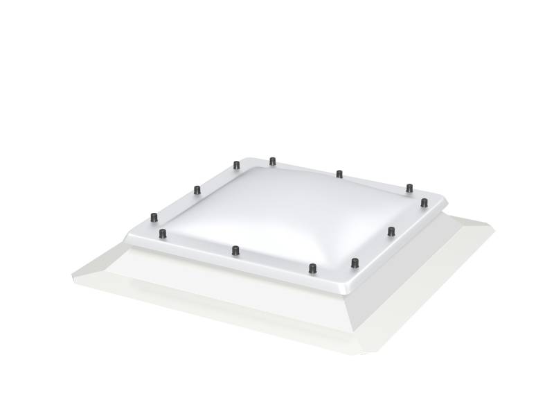 CFJ Fixed, Flat Roof Base Unit with Polycarbonate Dome Cover