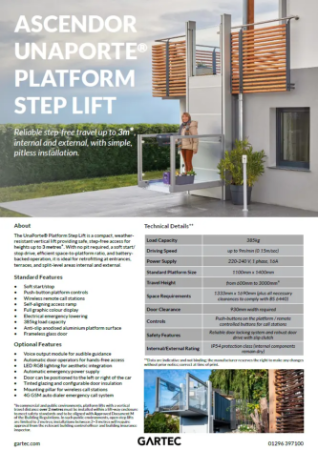 Ascendor UnaPorte Platform Step Lift