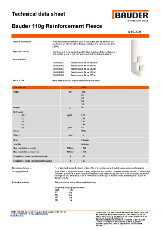 Bauder 110g Reinforcement Fleece