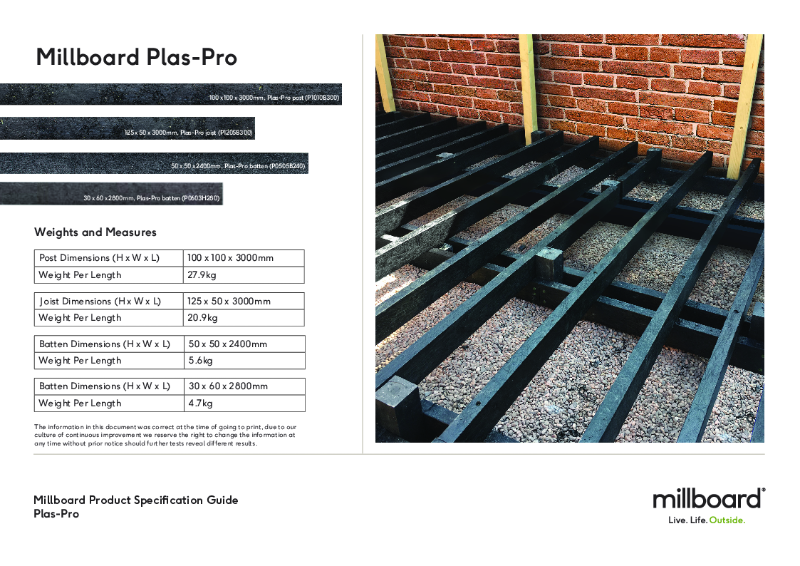 Plas-Pro Technical specification sheet