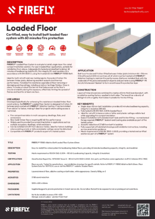 FIREFLY® Loaded Floor System Datasheet
