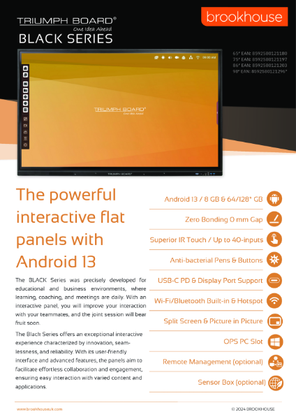 Brookhouse - Triumph Board - Black Series