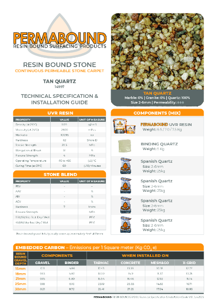 Tan Quartz_14997_Resin_Bound_Stone_TDS_PERMABOUND