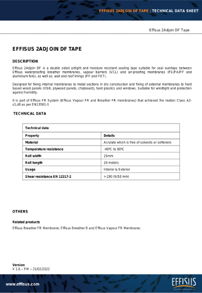 Technical Data Sheet Effisus 2Adjoin DF