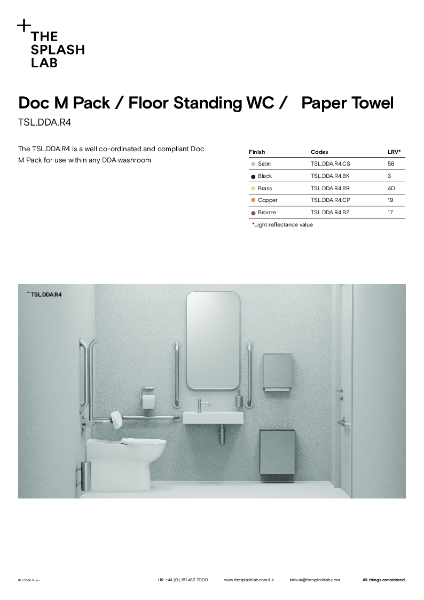 DDA Doc M Pack / Floor Standing WC / Paper Towel