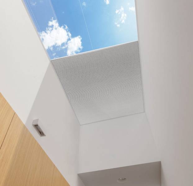 Skyway Flat Glass Rooflight With Secondary Blinds Below Glass - Fixed And Opening