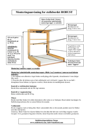 Monteringsanvisning for Stellebordet ROBUST