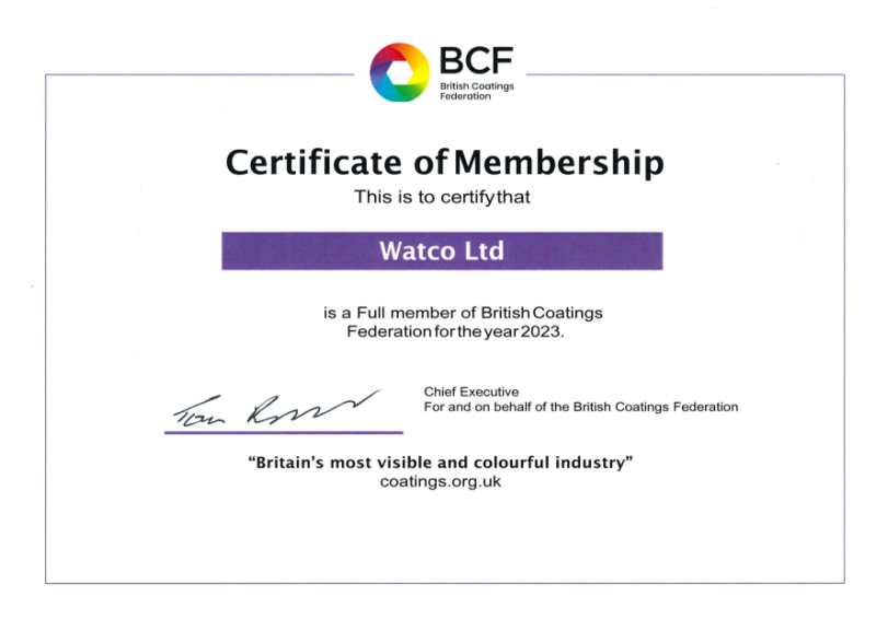 BCF Membership Certificate 2023