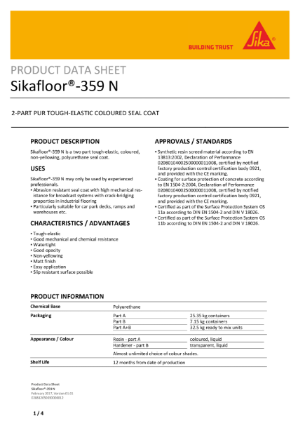 Sikafloor 359 N seal coat