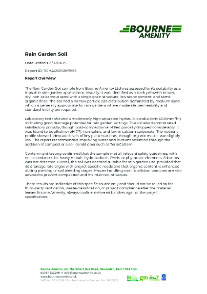 Rain Garden Soil