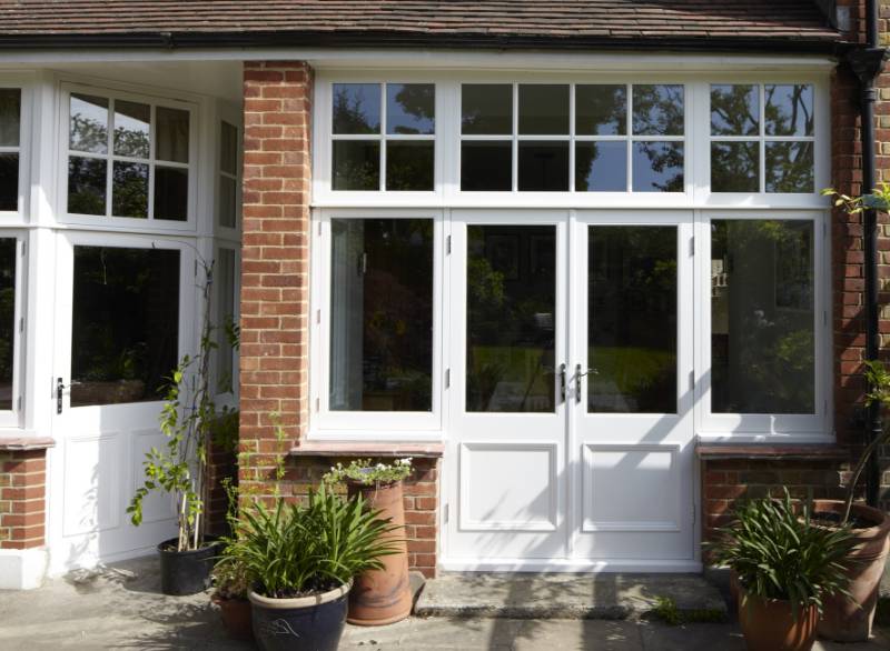 Timber Single and French Door - Timber back door and French doors