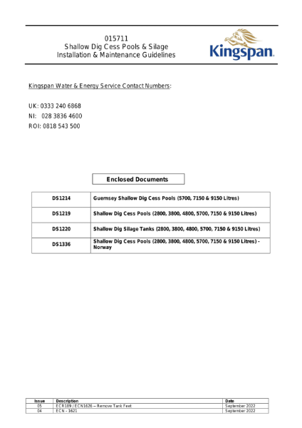Shallow Dig Cess Pools & Silage Installation Guidelines