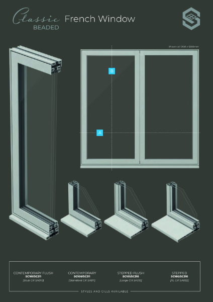 Classic Beaded French Window Data Sheet