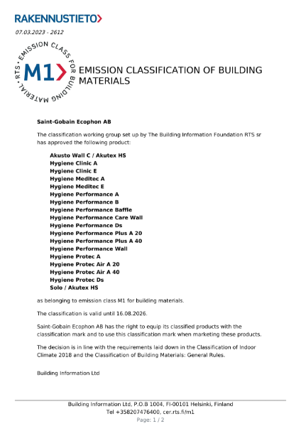 M1 emission classification