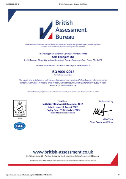 ISO9001 Certificate