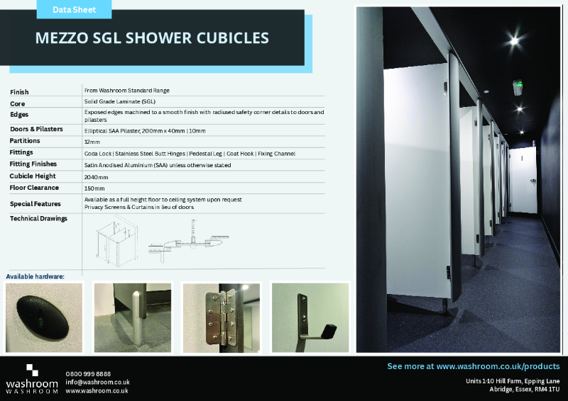 Mezzo SGL Shower Cubicle