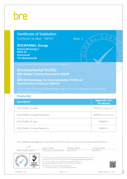 Certificate of Approval Environmental Profiles