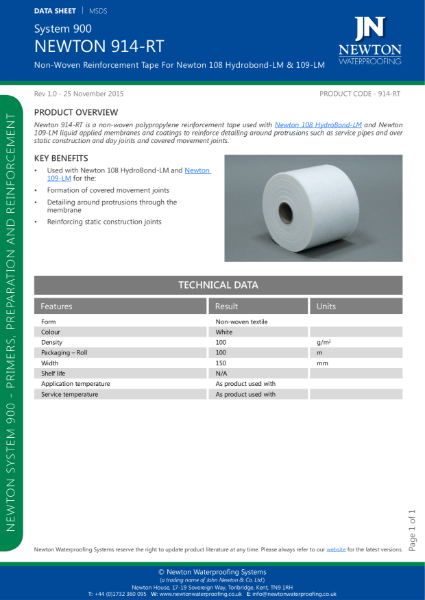 HydroBond 914-RT TDS