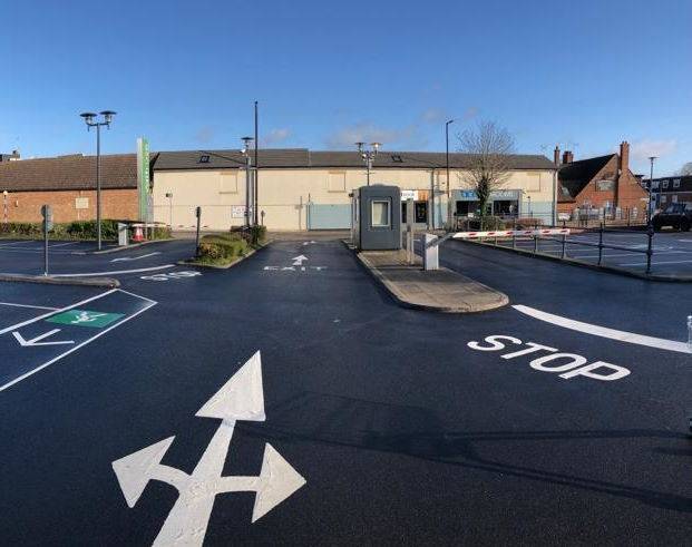 Car park resurfacing for a busy, town centre supermarket