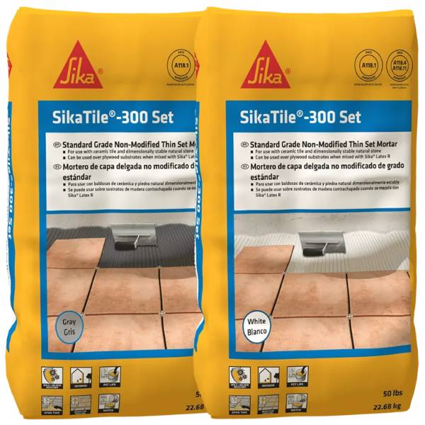 SikaTile®-300 Set - Non-Modified Cement-Based Thinset Mortar