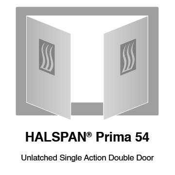 HALSPAN® Prima 54 mm Internal Fire Rated Door Blank - Unlatched Single Acting Double Doors