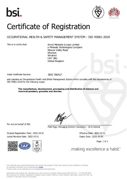 ISO 45001 Health and Safety Management