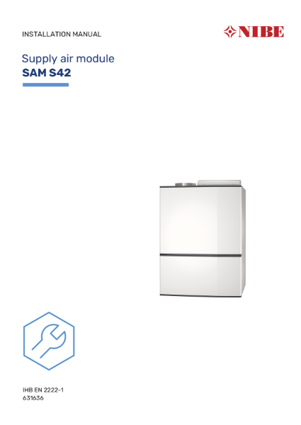 NIBE SAM S42 - Supply Air Module for S735 EAHP Installer Handbook