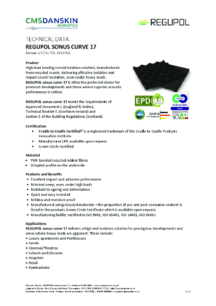 REGUPOL sonus curve 17 (REGUPOL 6010 BA) - TD-en-UK Release 15 09 2025