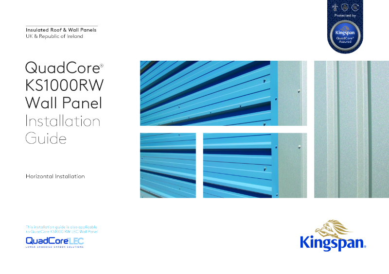 QuadCore® KS1000RW Wall Panel Installation Guide - Horizontal