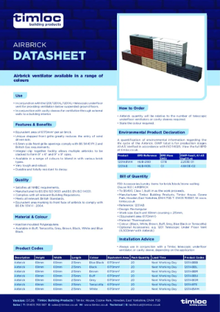 1201 Airbrick Datasheet