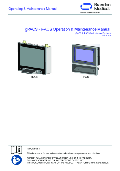 gPACS - iPACS Operation & Maintenance Manual