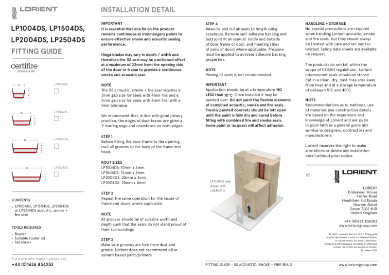 DS Seal fitting instructions