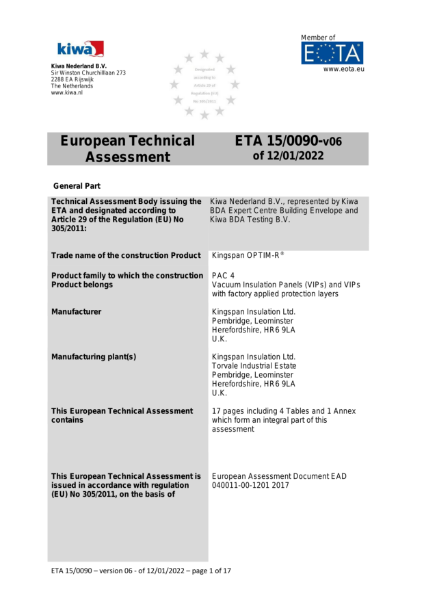 European Technical Approval (ETA)