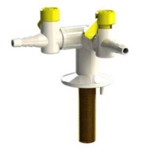 Arboles UK Two Way Bench Mounted Drop Lever Gas Tap - Laboratory gas tap