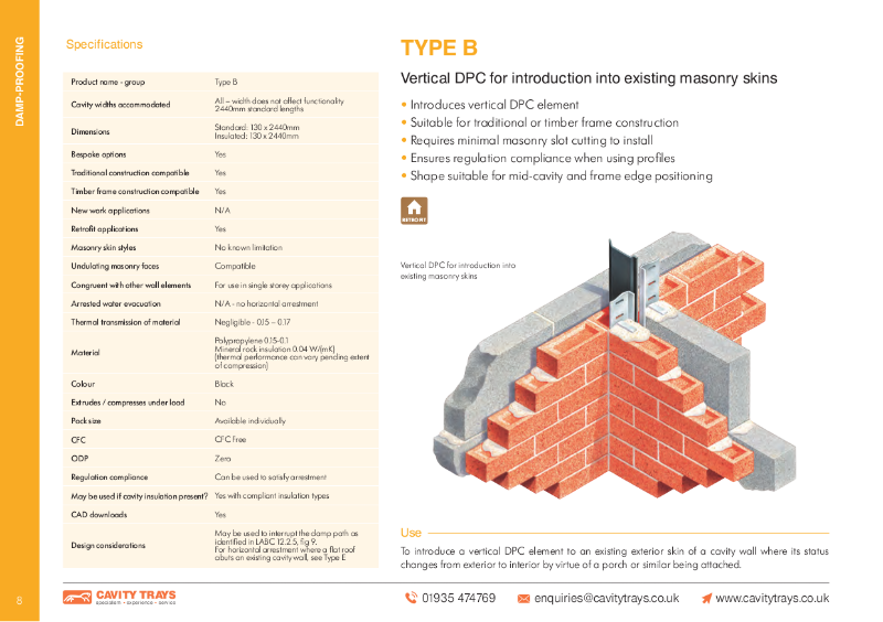 Type B Vertical DPC