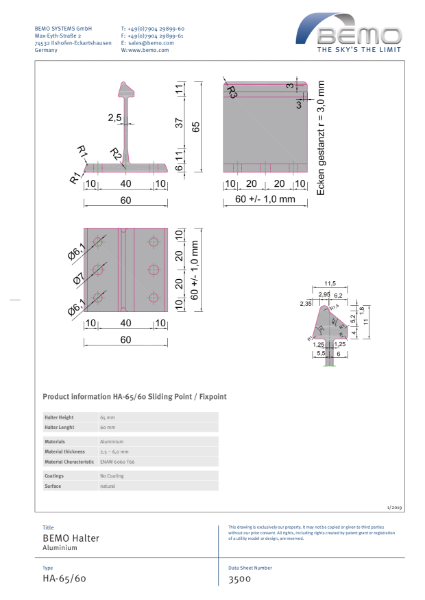 BEMO Aluminium Halter