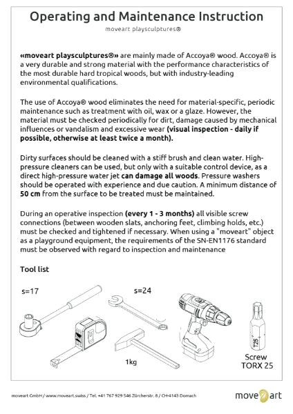 Moveart Maintenance