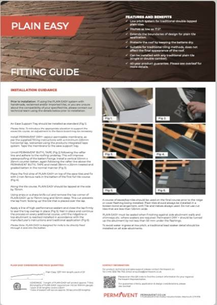 Permavent Plain Easy Waterproof Low Pitch System